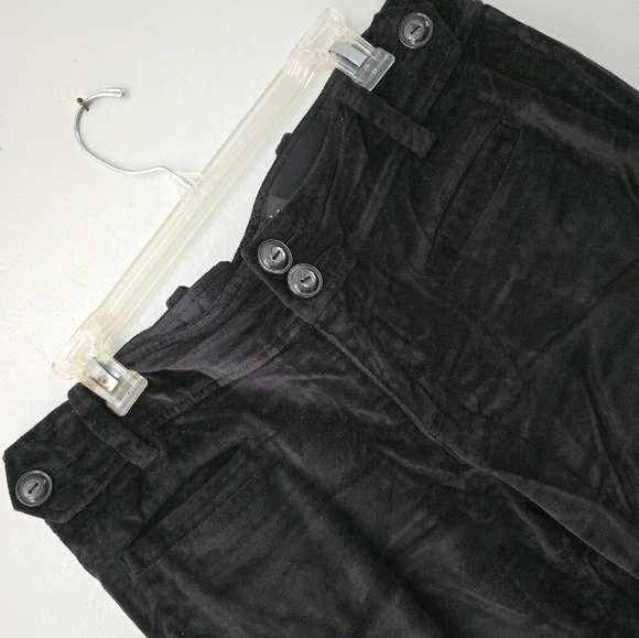 Old Navy Velvet Corduroy Pants Size 12 Black Stretch - Picture 2 of 14
